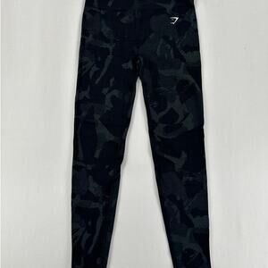 Gymshark Adapt Camo Seamless Leggings in black and grey